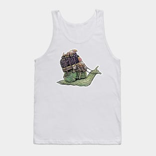 Gnome Snail Wagon Tank Top